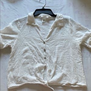 Cream Button Up Top